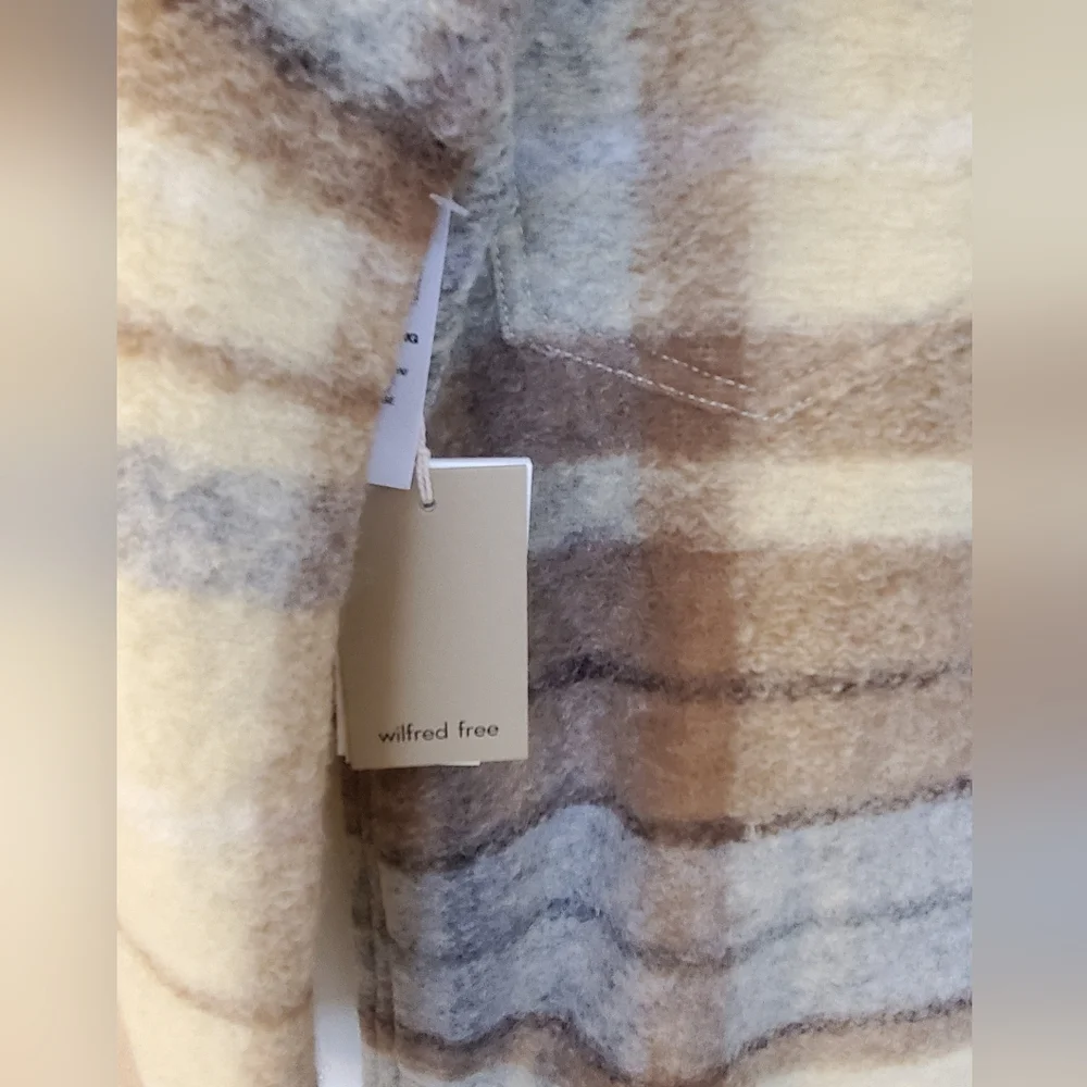 ✨️SOLD✨️NWT-Aritzia Ganna Long/Coat in Brown & Yellow Plaid Ladies Sz S - Picture 7 of 8